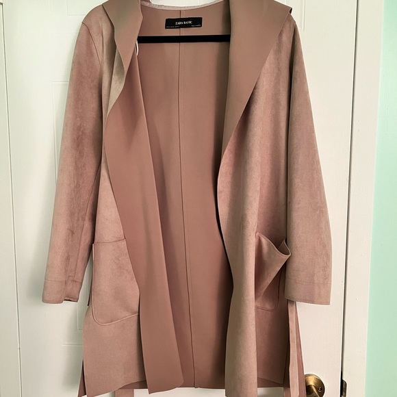 Zara rose suedelike  trench - Picture 2 of 7